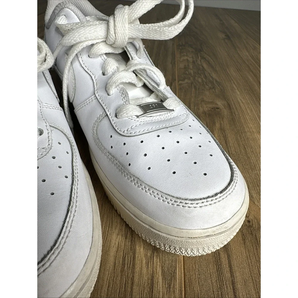 Nike Air Force 1 Low White Athletic Shoes Sneakers (GS) 314192 117 Boys Size 7Y